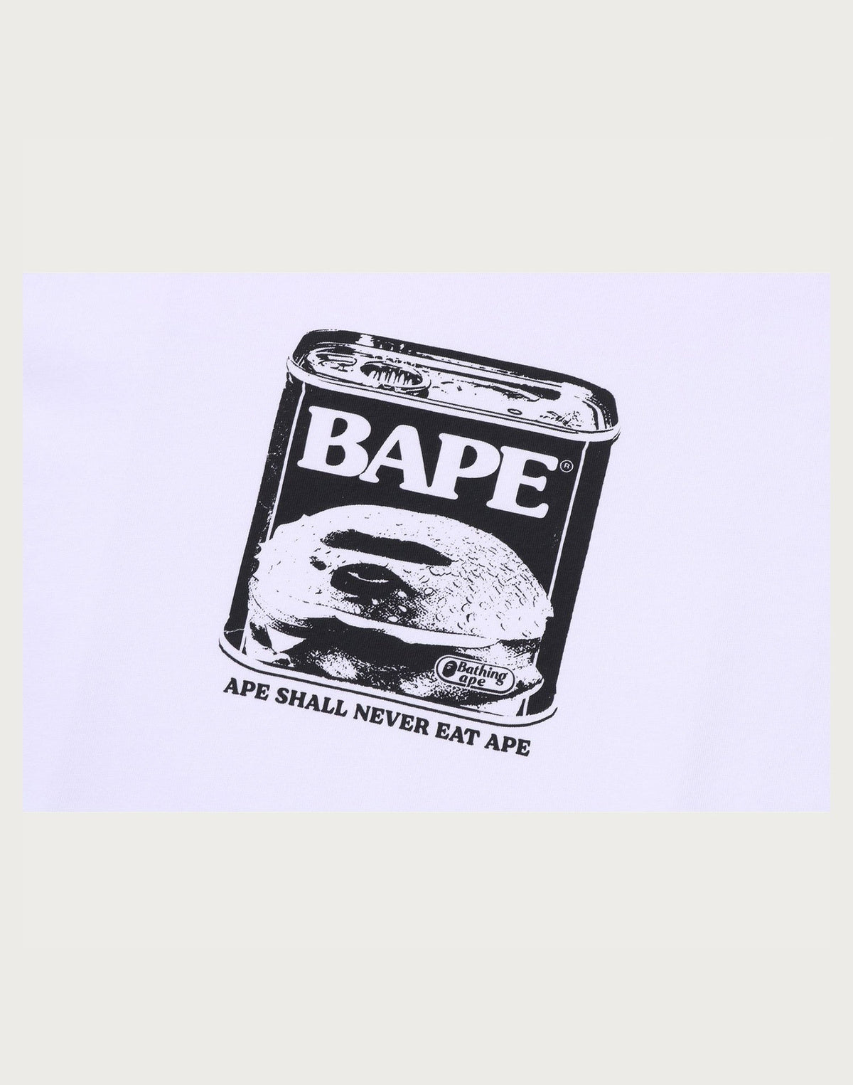 CAN FOOD BAPE LOGO RELAXED FIT TEE MENS