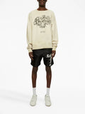 SAINT MXXXXXX Rose-print crew-neck sweatshirt