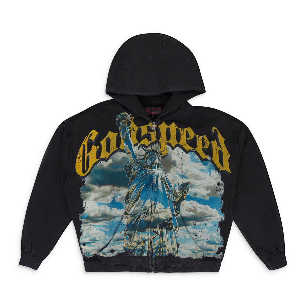 Black Chrome Liberty Zip Hoodie V2