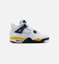 Air Jordan 4 Retro Rare Air Tour Yellow Grade School Lifestyle Shoe – White/Dark Blue Grey/Black/Tour Yellow