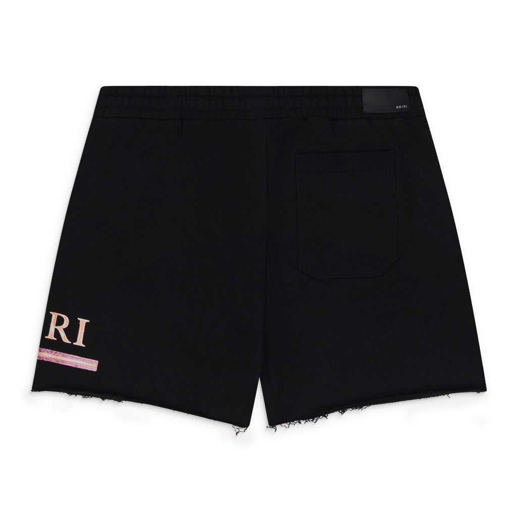 Black MA Watercolor Bar Sweatshorts