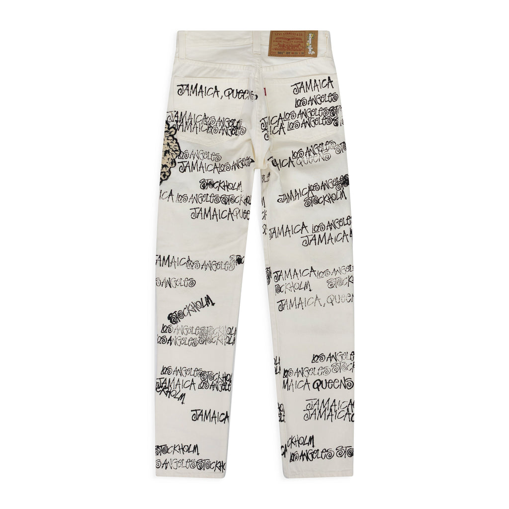 White Stussy 501 Jeans