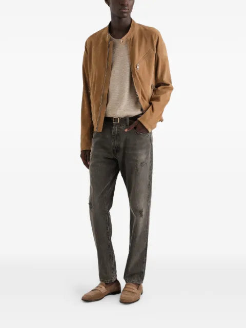 Dolce & Gabbana zip suede jacket