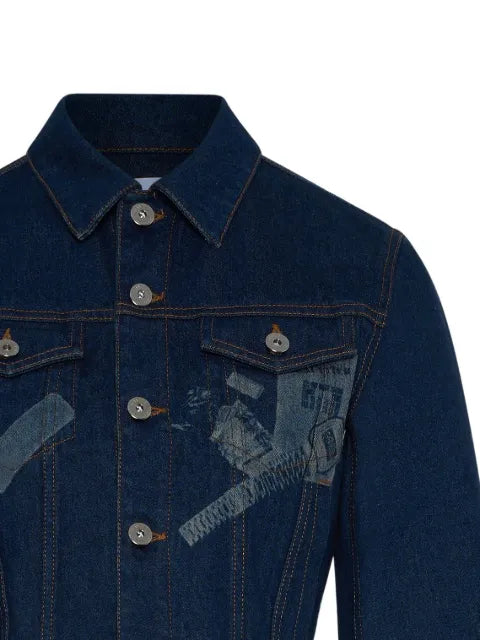 Jean Paul Gaultier trompe l'oeil cropped denim jacket