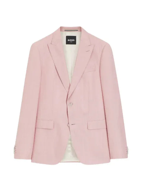 boss one slim-fit jacket in virgin wool, silk and linen
