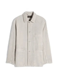 LEMAIRE utility overshirt in snow broken twill
