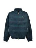 BREATH SCRIPT LOGO check-pattern zip-up jacket