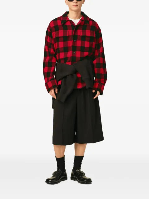 AMI Paris Wide checkered wool overshirt