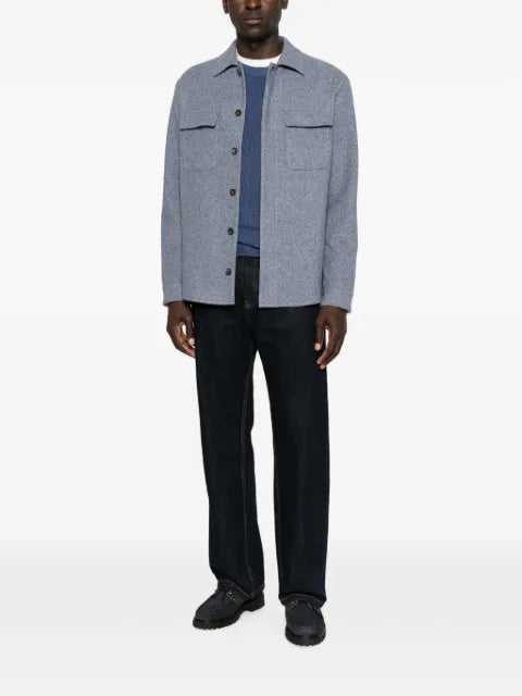 Eleventy button-fastening flap-pocket shirt jacket