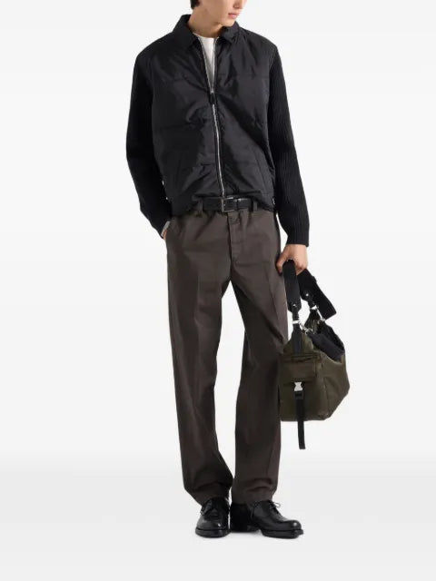 Prada wool and Re-Nylon gabardine cardigan