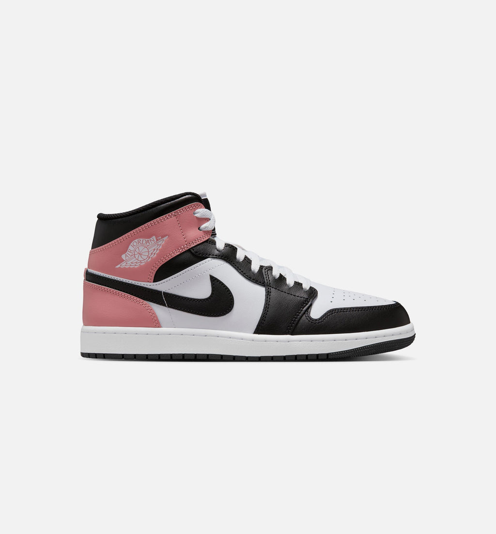 Air Jordan 1 Mid Men's Shoe – White/Rust Pink/Black