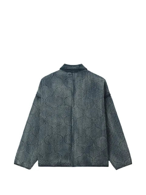 FIVE CM quilted corduroy-panelled jacket