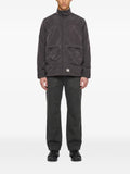 RANRA contrast-stitch high-neck jacket