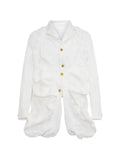 Comme des Garçons Homme Plus ruffled gathered blazer