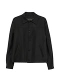 Low Brand Fold pleated button-up jacket