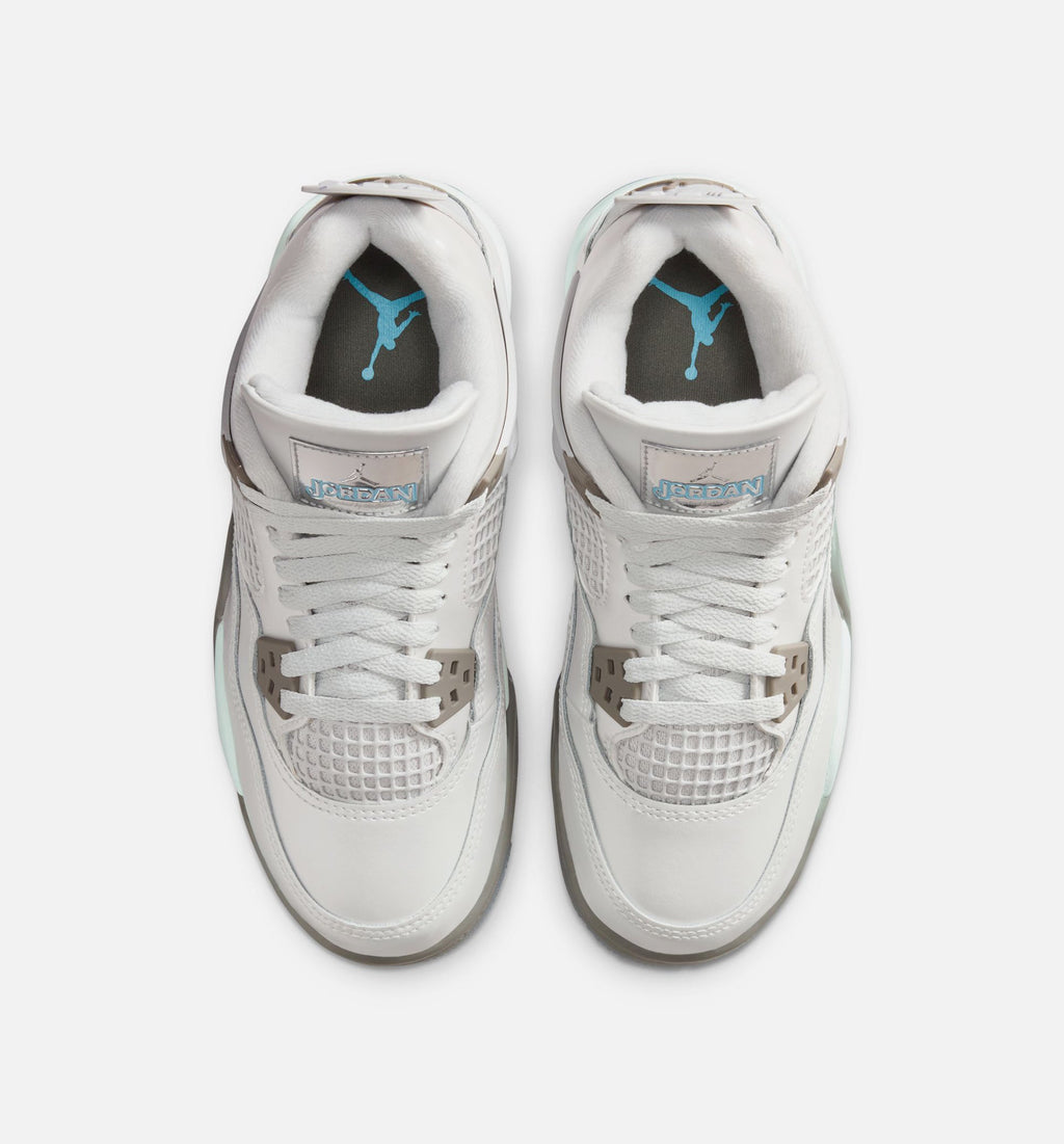 Air Jordan 4 Retro Blue Chill | Grade School Lifestyle Shoe | Photon Dust/Blue Chill/Flat Pewter/White/Blue Tint