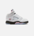 Air Jordan 5 Retro Medium Soft Pink Infant/Toddler Lifestyle Shoes - White/Black/Medium Soft Pink