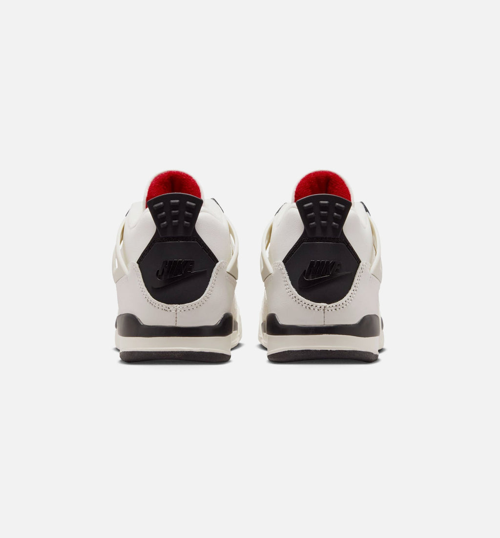 Air Jordan 4 Retro Flight Club Preschool Lifestyle Shoes - Sail/Black/University Red