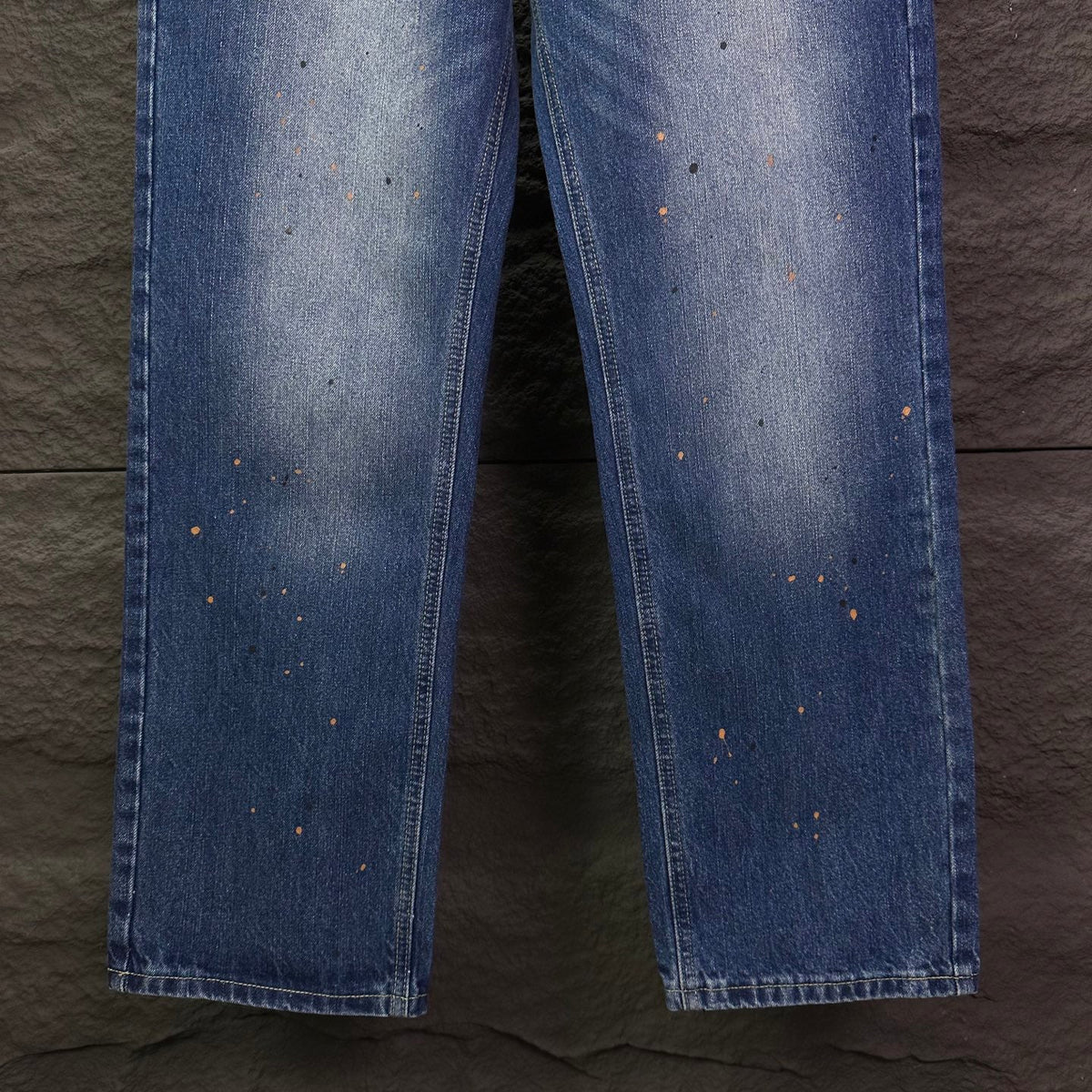 Acne Studios Paint‑Splatter Distressed Straight‑Leg Jeans