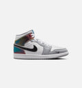 Air Jordan 1 Mid SE - Men's Lifestyle Sneaker (Black/White/Wolf Grey)