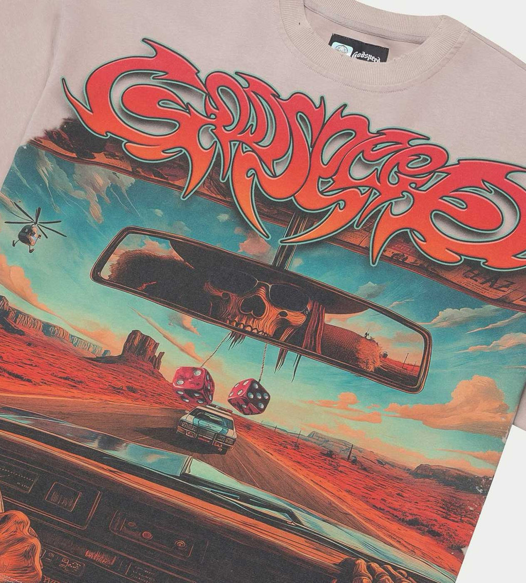 Godspeed On The Run Tee Stone