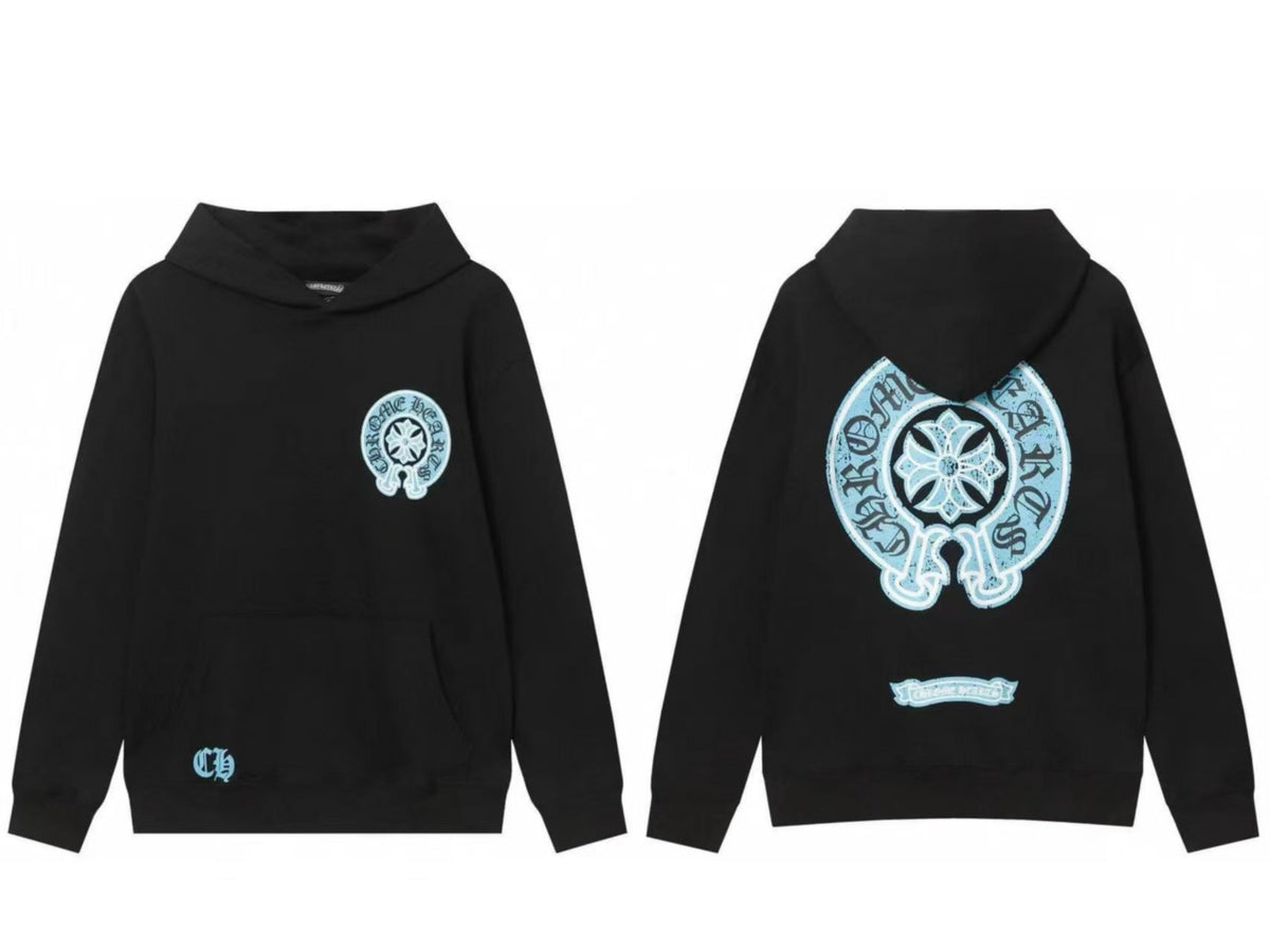 Chrome Hearts Gothic Graphic Print Pullover Hoodie Streetwear Unisex