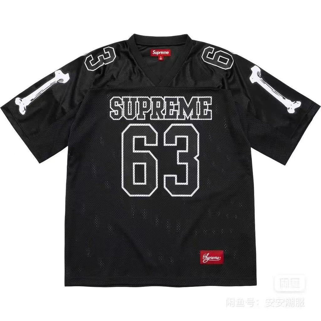 Supreme Bone Sleeve Number Football Jersey T-Shirt
