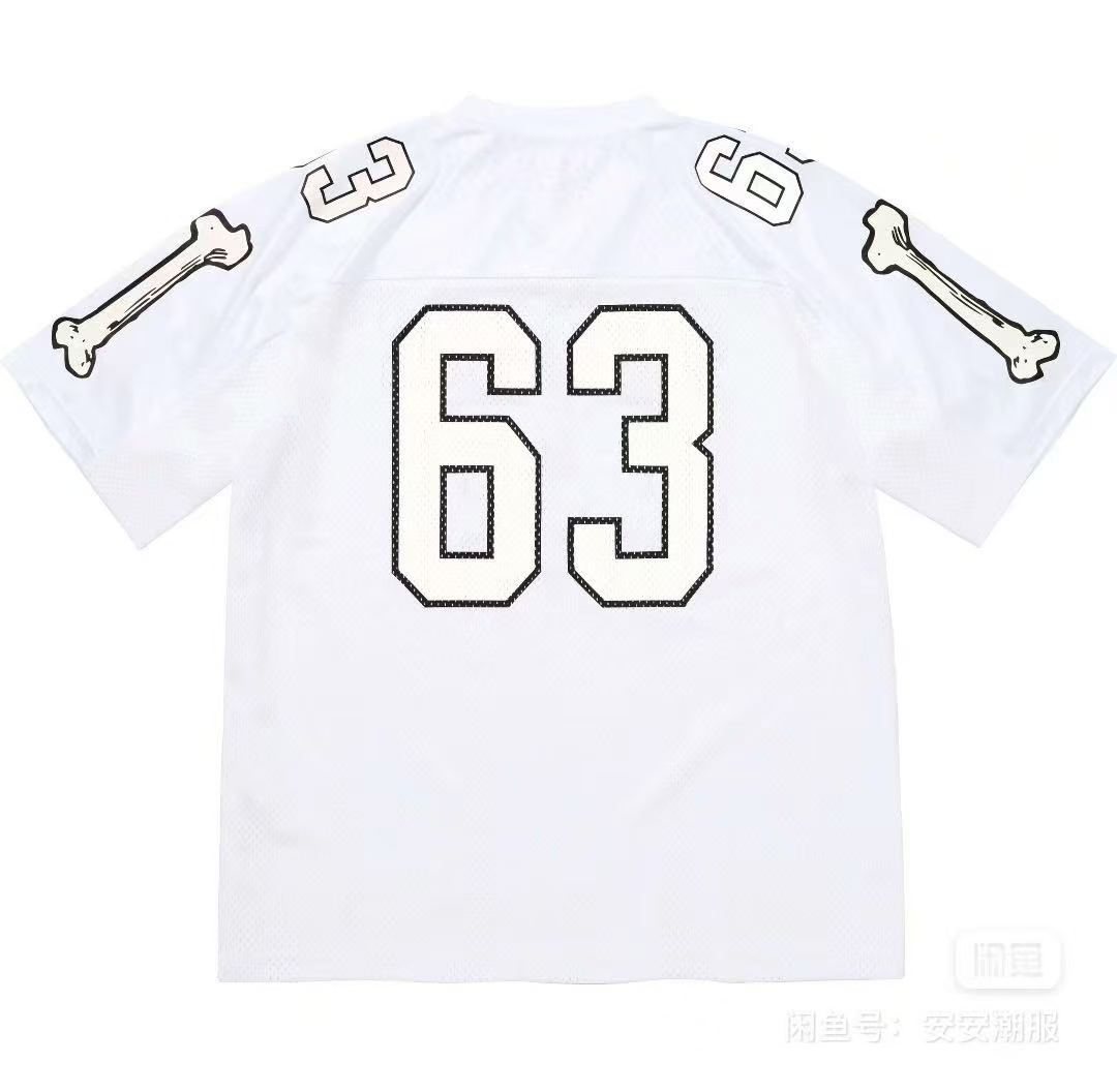 Supreme Bone Sleeve Number Football Jersey T-Shirt