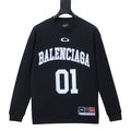 Balenciaga 01 Graphic Logo Long Sleeve T-Shirt Black