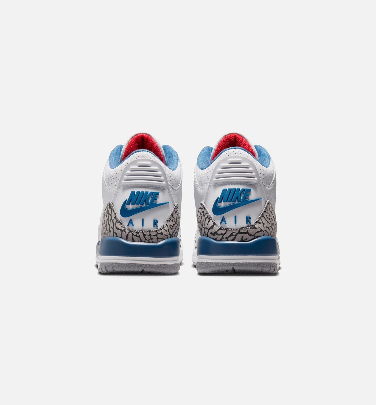 Air Jordan 3 Retro OG True Blue Big Kids' Sneakers - White / Fire Red / True Blue
