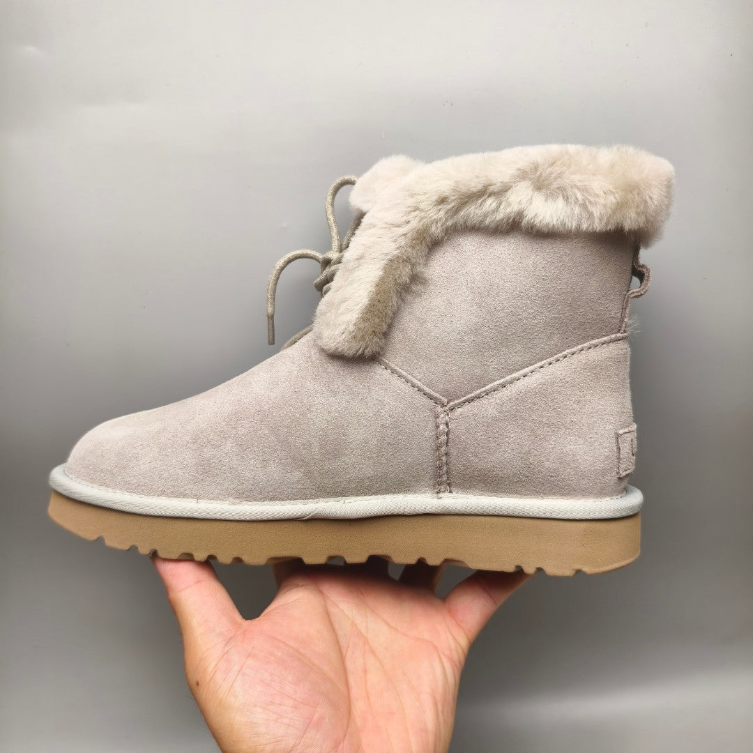 Grey Mid-Top Lace-Up Casual Sneakers — New Arrival | In Stock