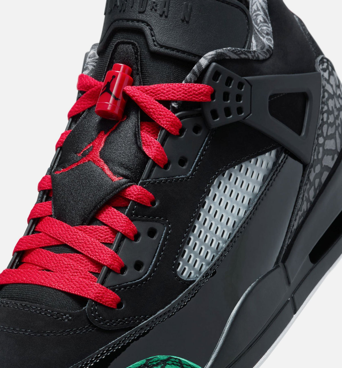 Jordan Spizike Low - Men's Lifestyle Sneaker (Black/Classic Green/White/Varsity Red)