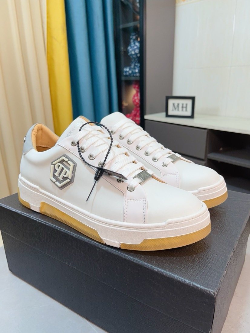 Philipp Plein White Gum Sole Sneakers