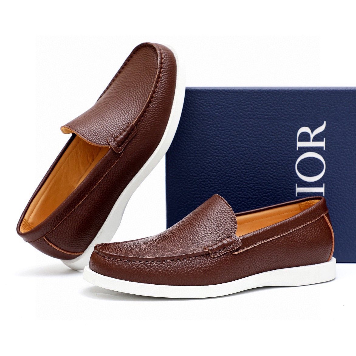 Dior Pebble-Grain Slip-On Shoes