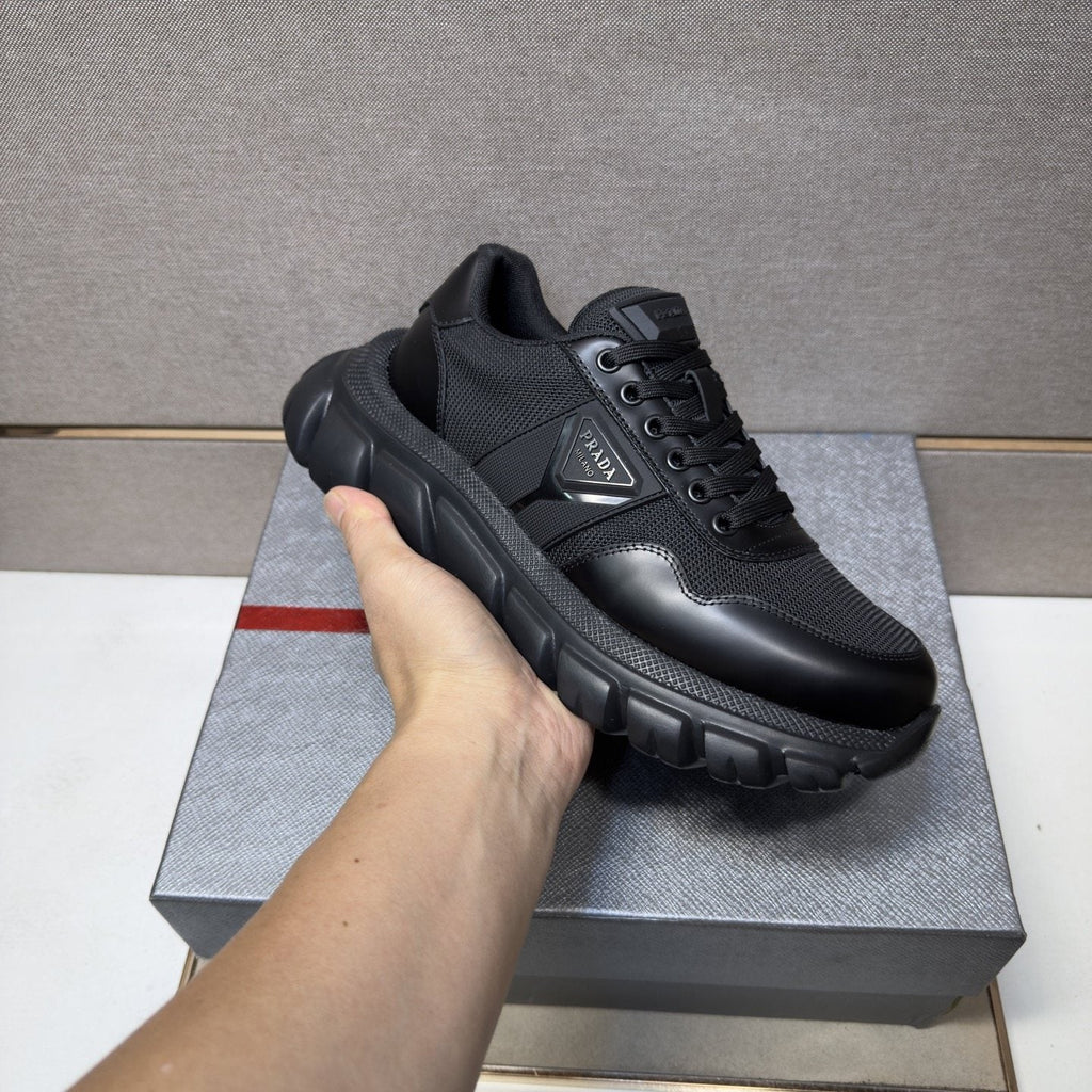 Prada Men's Paneled Low-Top Sneakers - Mesh Lining