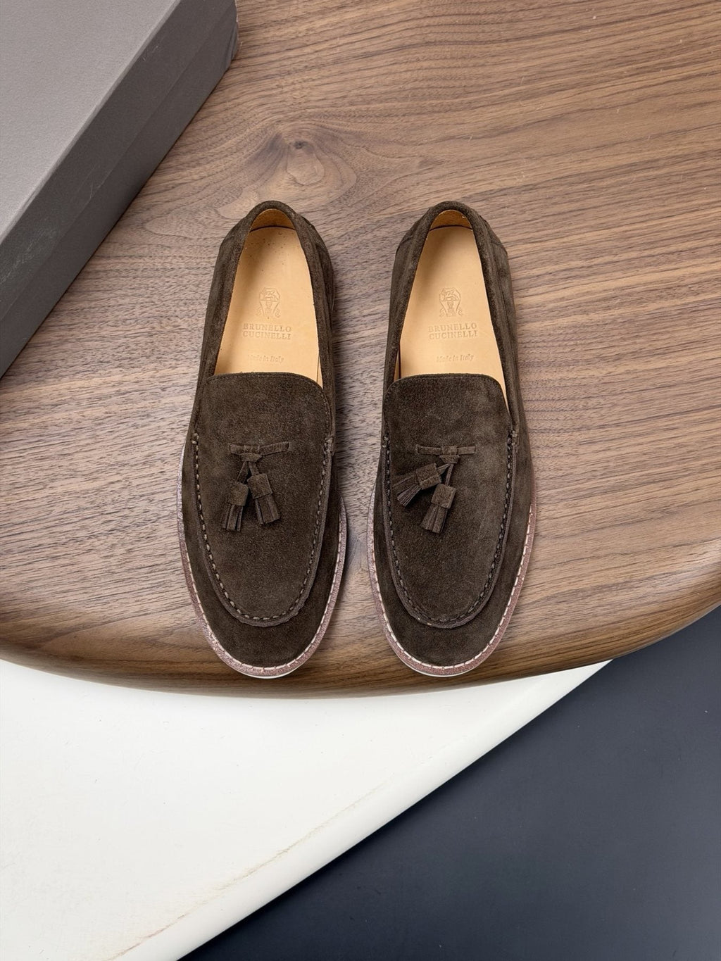 Brunello Cucinelli Brown Tassel Loafers
