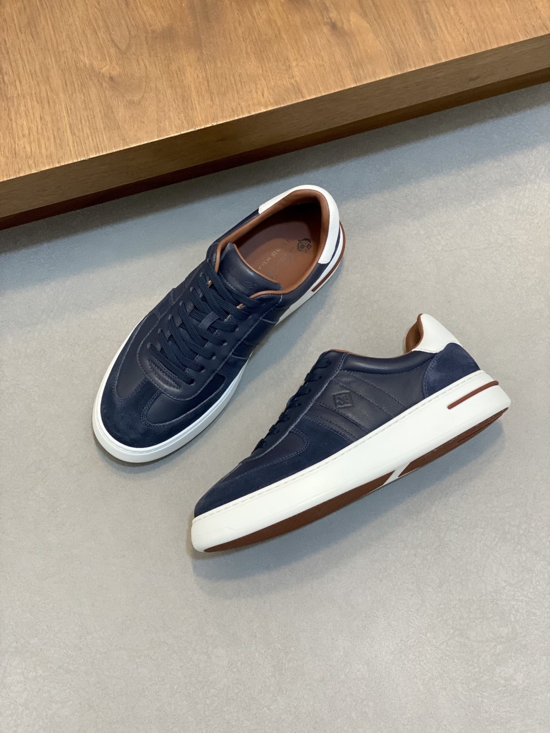 Loro Piana Men's Paneled Low-Top Sneakers