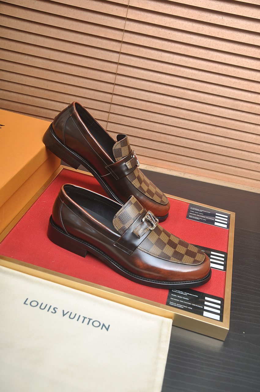 Louis Vuitton Checkered Buckle Loafers