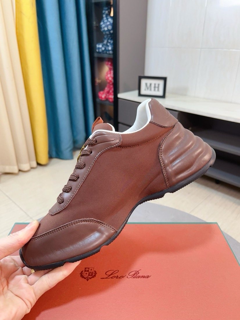 Loro Piana Sculpted-Sole Lace-Up Shoes