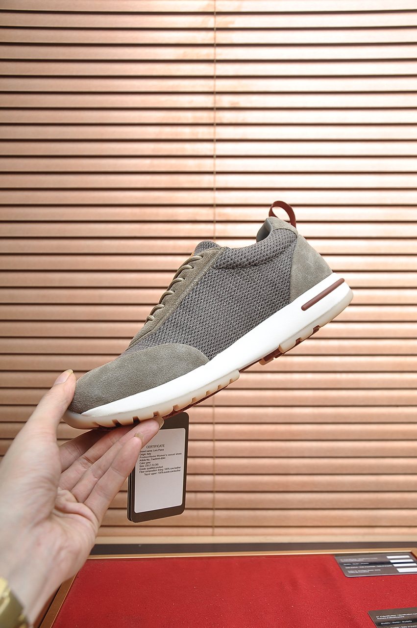 Loro Piana Men's Textured Lace-Up Sneakers