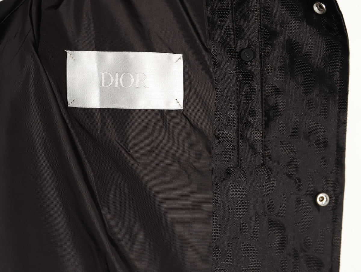 Dior 25SS Black Allover Jacquard Collared Jacket