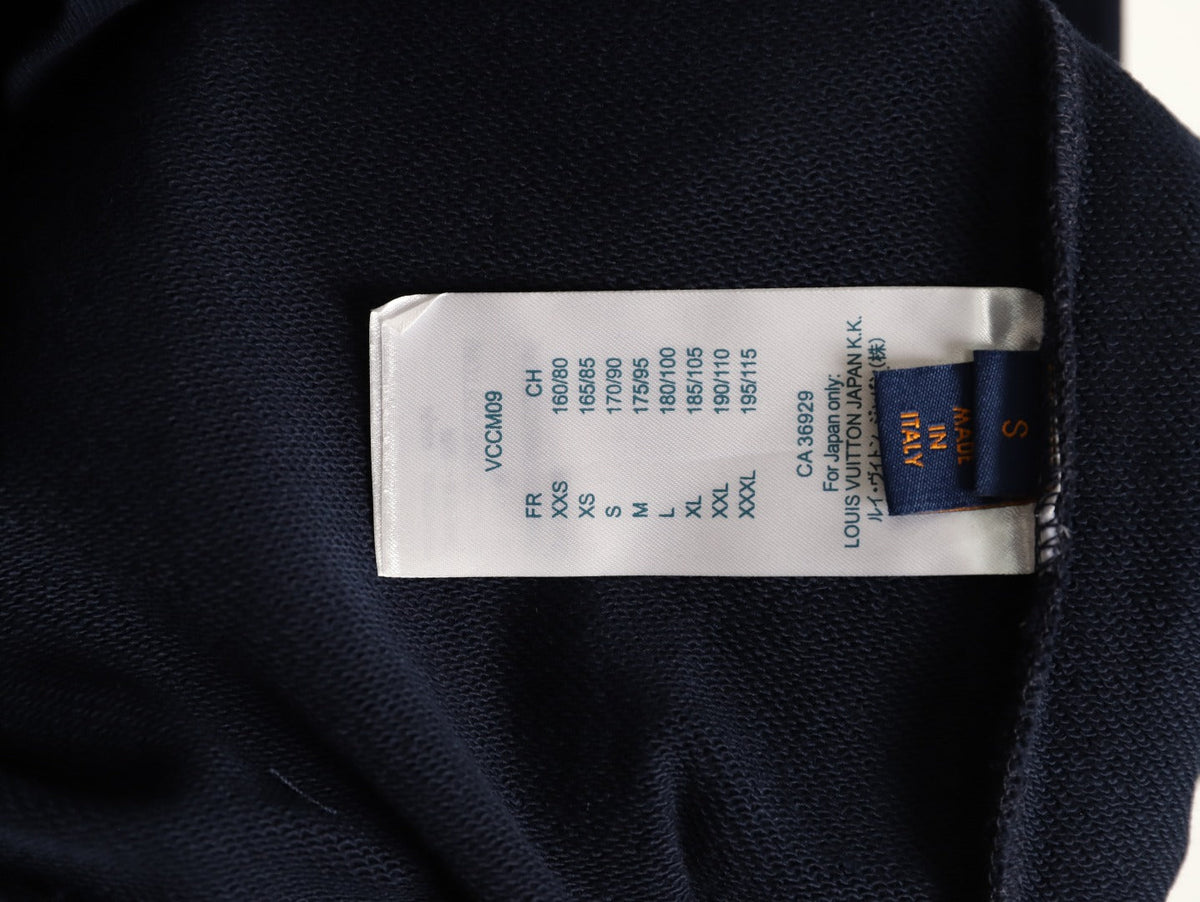 Louis Vuitton Monogram-Style Hood and Drawstring Pullover Hoodie - Navy